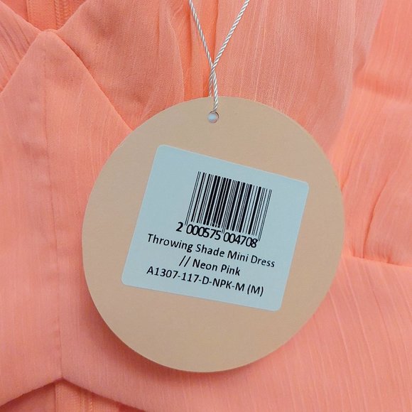 Neon Orange Mini Dress - Picture 3 of 3